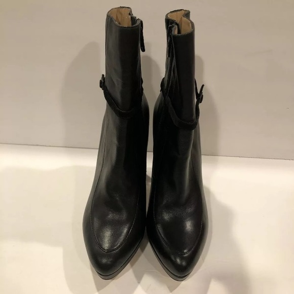 BCBGmaxazria Tabitha boots heels leather black 9 - Picture 6 of 13